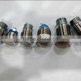 19MM IP67 Stainless Steel 12v Ring Red Green Led Billet Push Button Switch