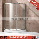 simple install stainless steel frameless sliding shower room enclosure