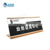 Polished Aluminum Desk Sign Holder thumbnail-1