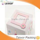 Wholesale Custom Lovely Ribbon and Button Closure Art Paper Cosmetic Box thumbnail-1