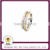 18k Gold Ring With Crystal Paved Matt Style Fashion Rings Design for Women thumbnail-1