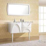 60 Inch White Double Sinks Bathroom Furniture thumbnail-3