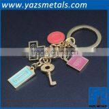 Hot Sales Advertising Custom Metal Key Charm Pendent
