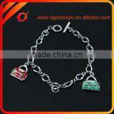 Promotion Bling Design Link Bracelet With Fashion Handbag Charms thumbnail-1