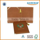 Leather A4 Certificate holder,custom Certificate holder