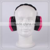rose red safety earmuff with headphone