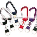 Classic Aluminum Carabiner Clip With Leather Lanyard Metal Carabiner With Keyring thumbnail-1
