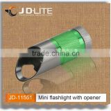 6 led Mini led bright light flashlight keychain bottle opener