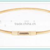 Women Gold/Silver Full Metallic Bling Mirror Plate Waist Metal Chain Belt