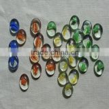 colored flat glass marbles