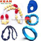China Factory Wholesale Silicone Beaded Necklace for Baby Teething thumbnail-3
