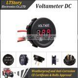 12V-24V Car Motorcycle LED DC Digital Display Voltmeter Waterproof Meter Automobile Motorcycle Voltmeter thumbnail-2
