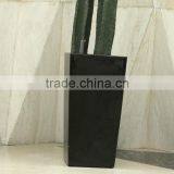 GQ5 Black Tall Flowerpot White Square Plastic Pot thumbnail-1