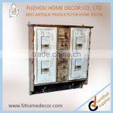Antique Wooden Kitchen Cabinet, Vintage Wooden Cupboard With 4 Photo Openings thumbnail-1
