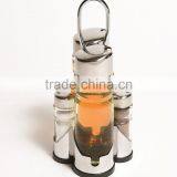 4 Pieces Salt And Pepper Galss Spice Set And Oil And Vinegar Spice Set thumbnail-2