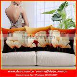 Triptych Flowers Handcrafted Cushion Cover thumbnail-1