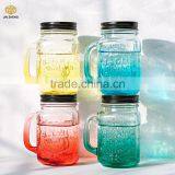 Embossed Drinking Glass Mason Jar for Beverage thumbnail-1