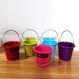 Pastel Colored Set of 4 Eggs Cups Small Mini Bucket Metal Tin Egg Holder thumbnail-5