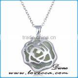 Summer Elegant Night Light Glow In Dark Luminous Rose Flower Pendant Necklace thumbnail-5