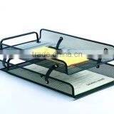 Black Metal Mesh Stackable Paper File Holder thumbnail-2