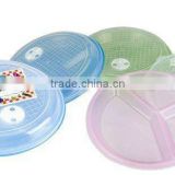 3section microwave round container plastic lunch box
