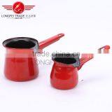 Red Color Enamel Coffee Pot/coffee Jug With Long Handle thumbnail-1