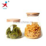 Clear Borosilicate Glass Food Jar With Seal Bamboo Lid thumbnail-1