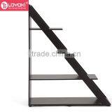 2016 New Design Triangle Shape Book Display 4 Tiers Book Rack for Living Room Easy Assembly Wood Bookshelf thumbnail-2