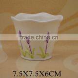 Hand Painted Lavender Shape Ceramic Fragrance Oil Burner With Tealight Candle thumbnail-1