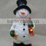Wholesale Christmas Decorative Resin Snowman With Led Light thumbnail-6