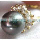 18K Gold Ring Diamond Ring and Seawater Pearl Ring thumbnail-2