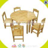 Wholesale Beautiful Wooden Kids Table and 2 Chairs New Design Wooden Baby Table and 2 Chairs W08G090 thumbnail-6