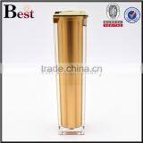 30ml 60ml 100ml Cosmetic Acrylic Lotion Pump Bottle Gold Color Square Shape Plastic Bottle thumbnail-3