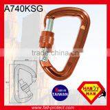 The Most Safety Mountaineer Climbing Aluminum Carabiner With D Type thumbnail-3