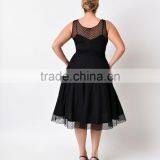 Plus Size Summer Sexy Women Sleeveless Cocktail Party Evening Formal Black Dress thumbnail-3