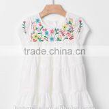 Summer Embroidery Child Clothes Pretty Floral Print Baby Girl Dress HSD5038 thumbnail-2