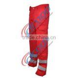 Red Cotton Fire Resistant Pants With Pockets in Man Legs thumbnail-2