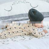 Wholesale New Born Snap Buttons Small House Printed Cotton Jumpsuit thumbnail-1