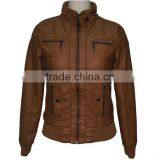 2013 Fashion Women's PU Jacket ,leather Zip up Coat thumbnail-1