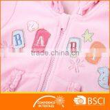 Nice Toddler Pink With Hood And Applique Jacket thumbnail-3