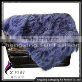 CX-D-117 Hot Sale High Quality Custom Patchwork Custom Fox Fur Blankets thumbnail-1