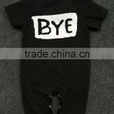 2017 Hot Sale Newborn Baby Clothes Wholesale Unisex Custom Printing Jumpsuit Plain Summer Organic Cotton Knitted Baby Romper thumbnail-6