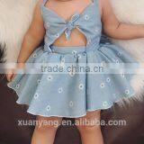 New Arrival Baby Boutique Clothing off Shoulder White Flower Skirt Designer One Piece Party Dress thumbnail-4