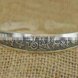 Yiwu factory wholesale cuff bangle antique silver open cuff bangle for 2016 promotional items