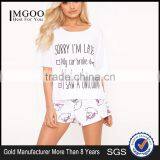 Women Summer Sleepwear Wholesale Custom Design Short Pajamas Baggy Soft Pyjama Set With Private Brand thumbnail-1