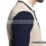 Hot Sale Men's Fashionable and Newest Style Polo Neck Long Sleeve Shirt With 1/4 Zip and Pocket in Breast thumbnail-4