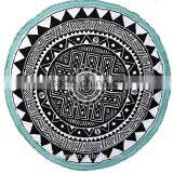 Custom 100% Cotton Printed Round Beach Towel Made in China thumbnail-1