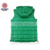 Bright Green Real Down With Hood Women Vest thumbnail-3