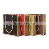 Eco-Friendly Two Toned Laminated Jute Bag - Features Rope Handles and Comes With Your Logo. thumbnail-1