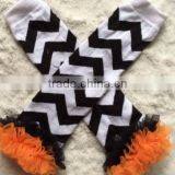2014 New Girls Halloween Dress Pumpkin Dress Chevron Dress thumbnail-5